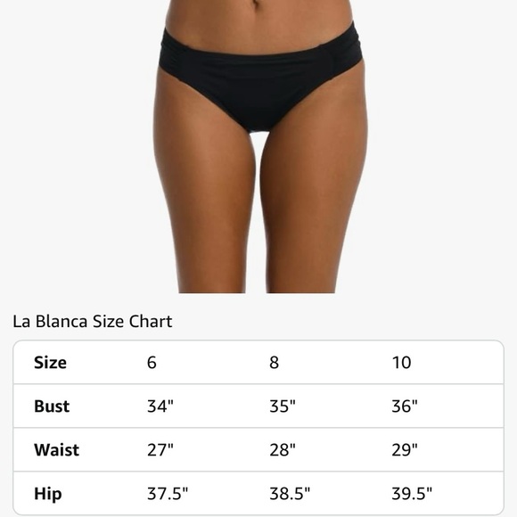 La Blanca Classic Black Bikini Bottom - Picture 6 of 9